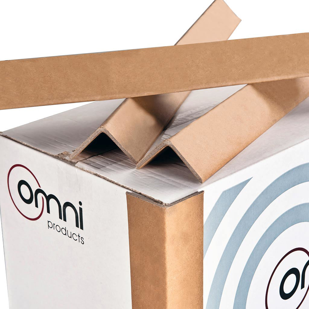 Cardboard Pallet Edge Protectors Brown 50mm x 50mm x 1170mm 20/pack - Omni Packaging 