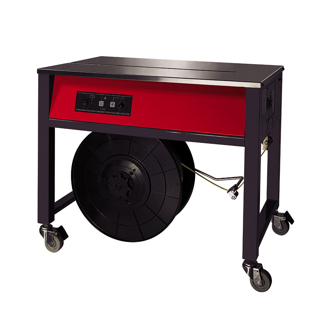 Poly Strapping Machine Semi-Automatic Open Cabinet - Omni Packaging 
