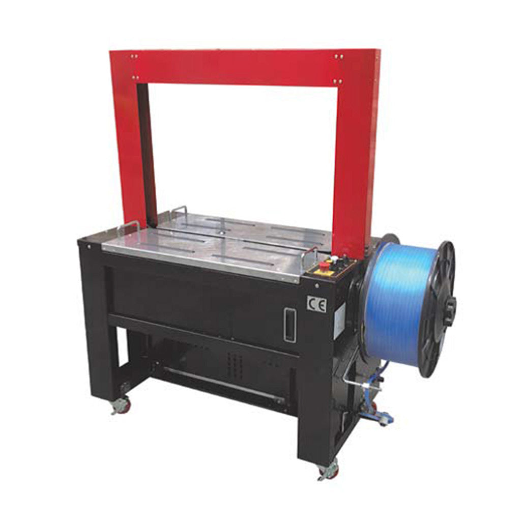 Poly Strapping Machine Omni 150 Fully Automatic - Strapping Outside - Omni Packaging 