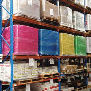 Yellow Pallet Wrap - Cast Hand Stretch Film 500mm x 365m x 23um - Omni Packaging 