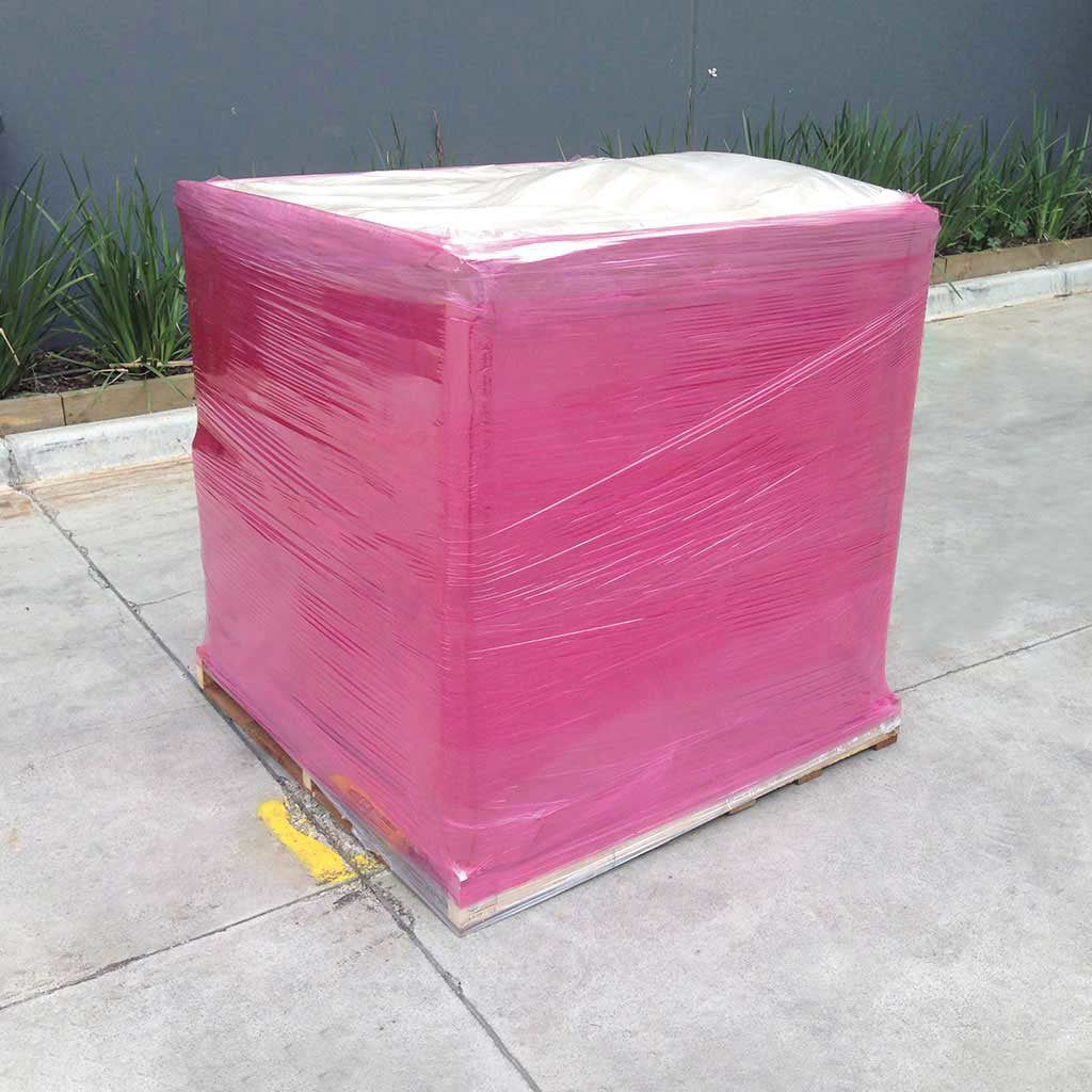 Red Machine Pallet Wrap - Cast Stretch Film 500mm 10.5kg plus core - Omni Packaging 