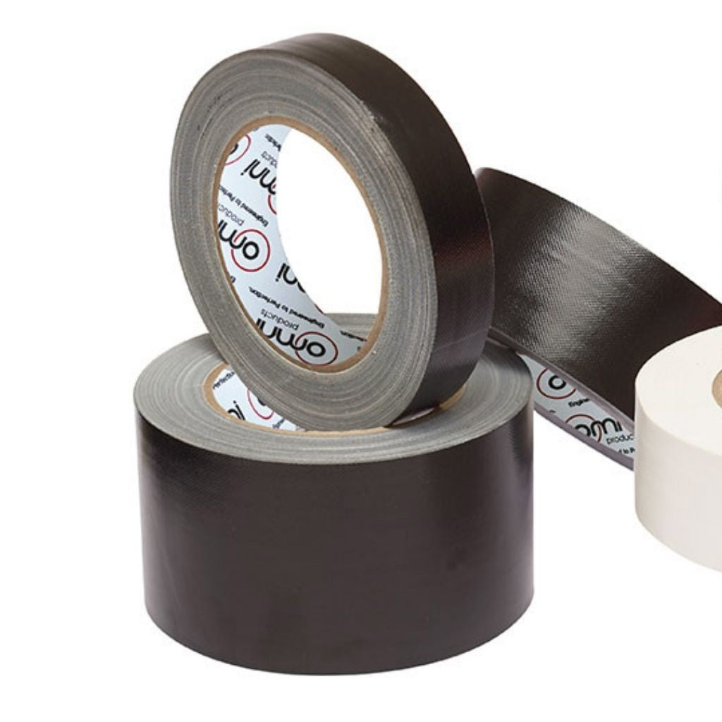 Black Cloth Tape Omni 140 72mm x 25m - Omni Packaging 