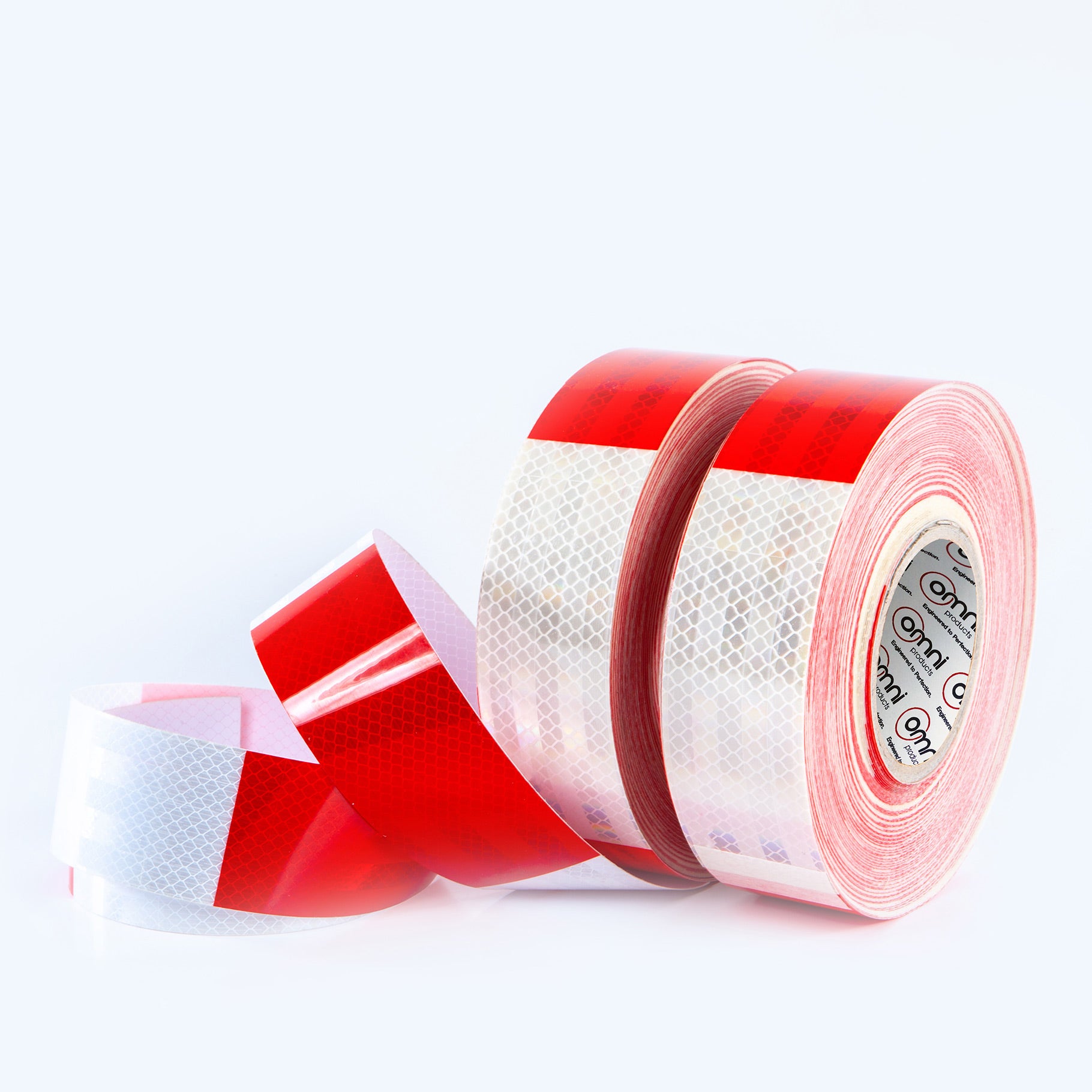 Reflective Tape Class 2 Red / White 48mm x 45.7m - Omni Packaging 