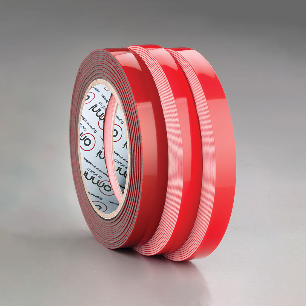 UHB Ultra High Bond Tape Double Sided Foam Omni 5345 White 1.2mm 18mm x 33m - Omni Packaging 
