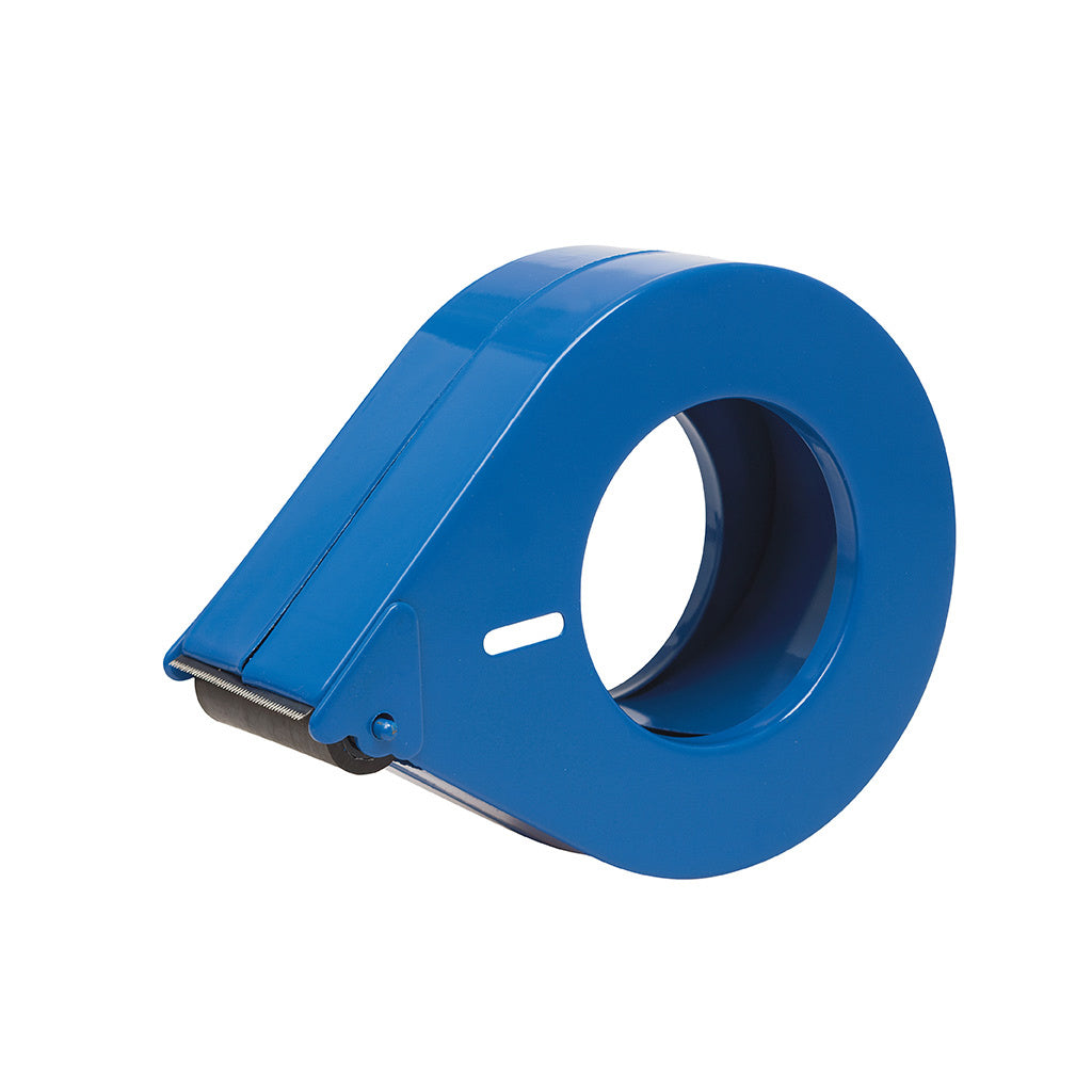Tear Drop Tape Dispenser Metal Blue Omni 50mm Wide - Omni Packaging 