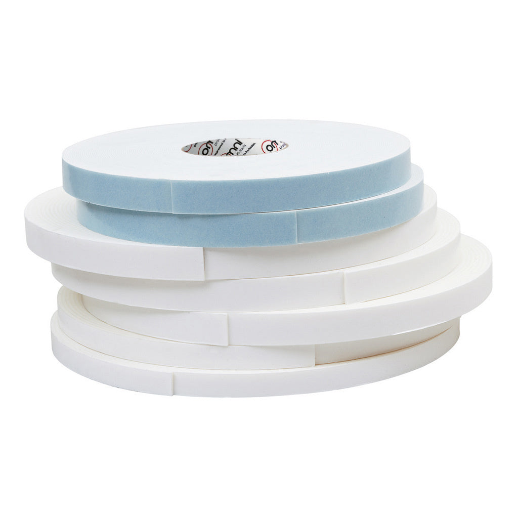 Double Sided Foam Tape Omni 4316 1.5mm 12mm x 25m - Omni Packaging 