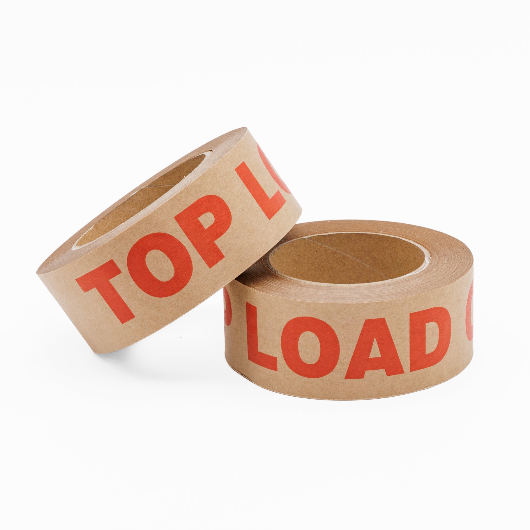 Kraft Paper TOP LOAD ONLY Tape 48mm x 50m Red on Brown - Omni Packaging 
