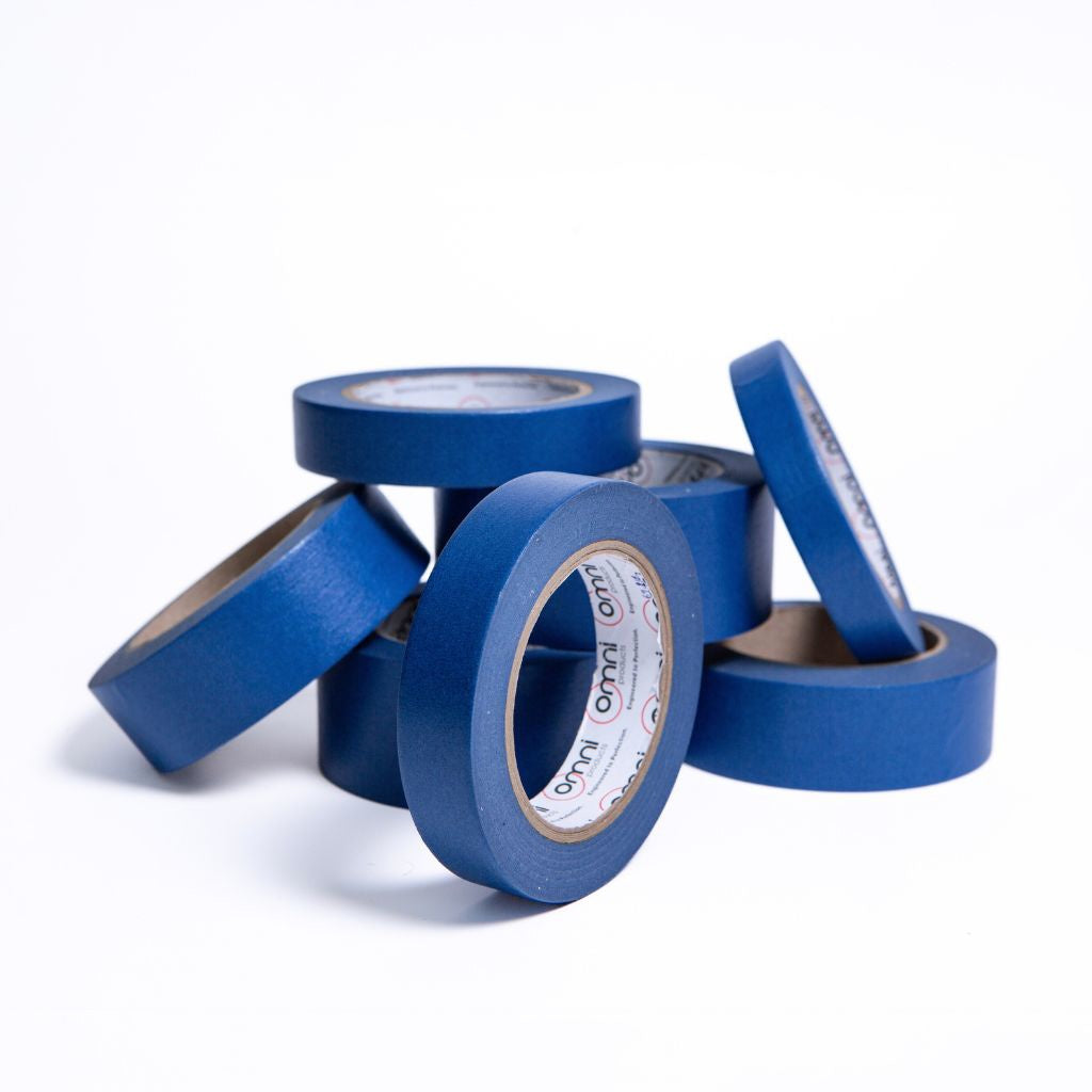 Masking Tape Omni 640 Blue 14 Day Painters Tape 18mm x 50m - Omni Packaging 