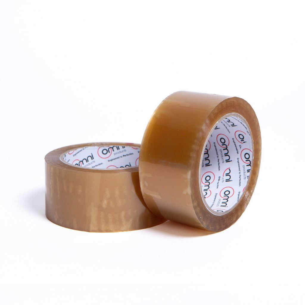 Packaging Tape Omni PR35 Rubber solvent 48mm x 66m Clear - Omni Packaging 
