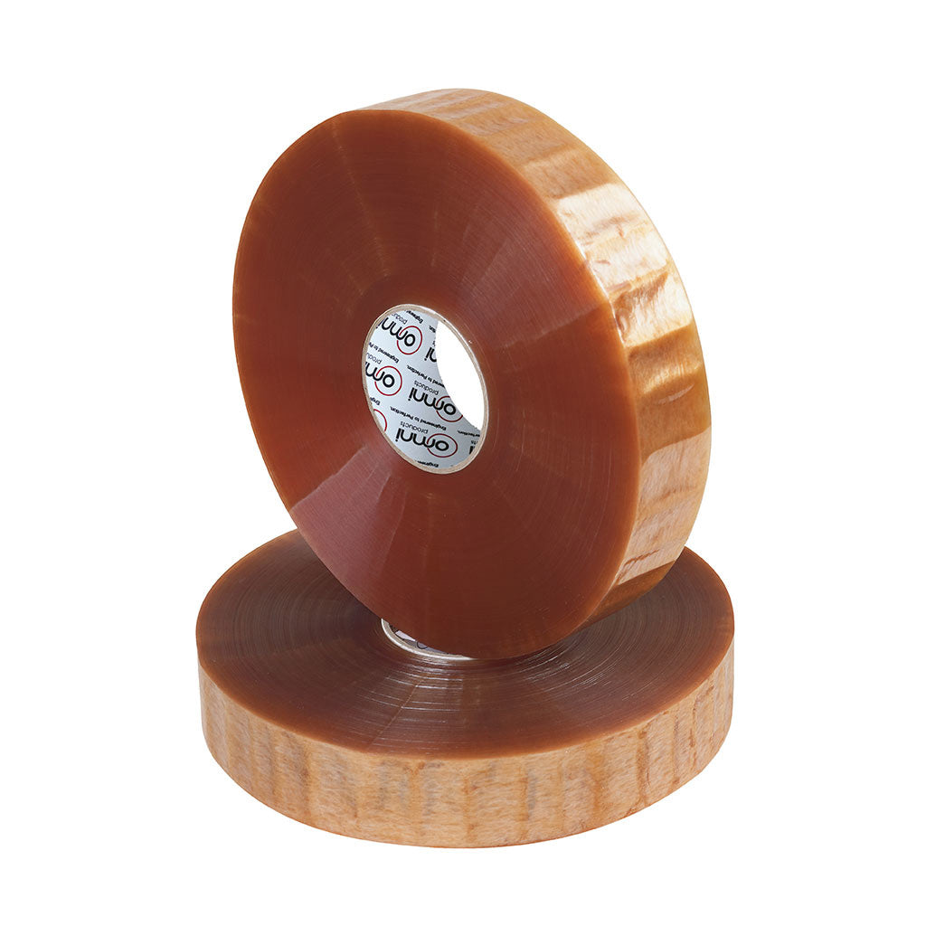 Machine Tape Omni PR30 Natural Rubber Adhesive 48mm x 1000m Clear - Omni Packaging 