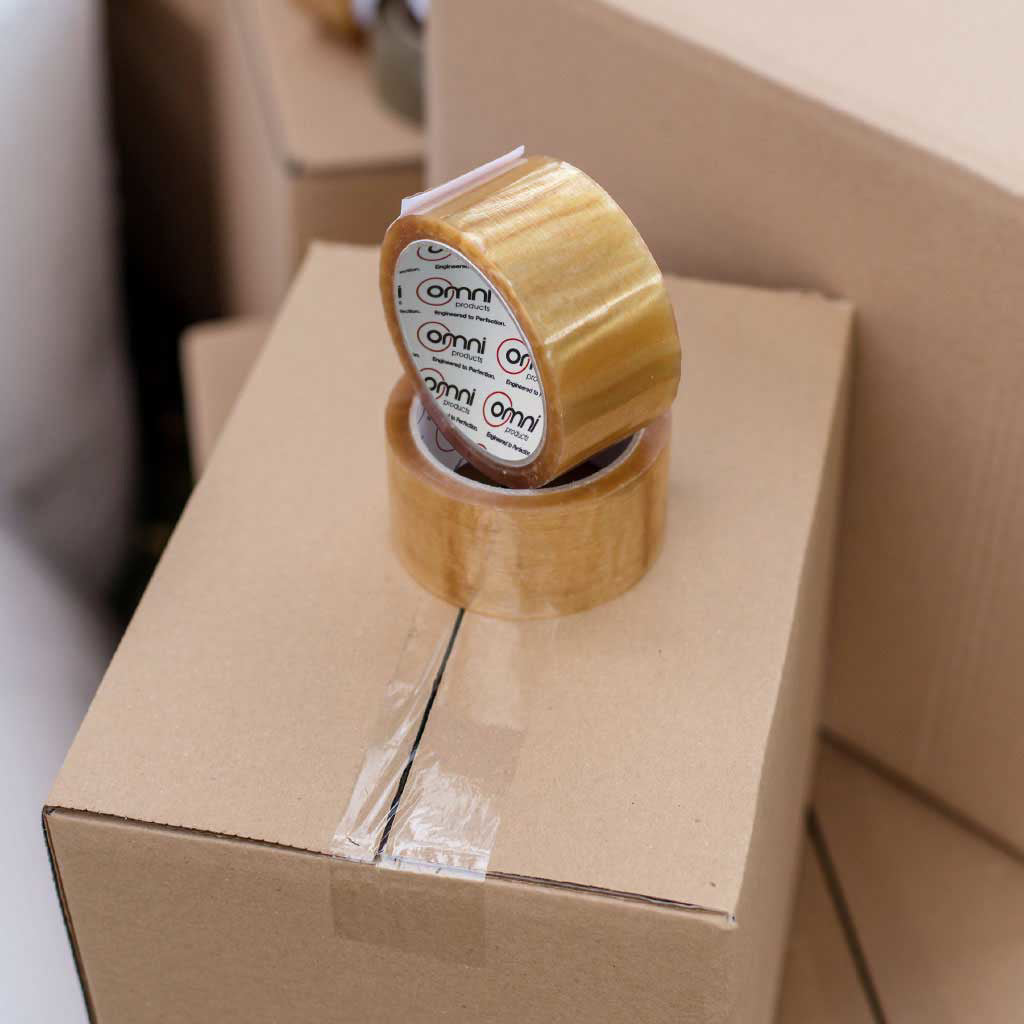 Packaging Tape Omni Hybrid Adhesive 48mm x 75m Clear - Omni Packaging 