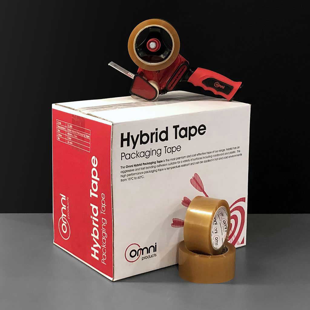 Packaging Tape Omni Hybrid Adhesive 48mm x 75m Clear - Omni Packaging 