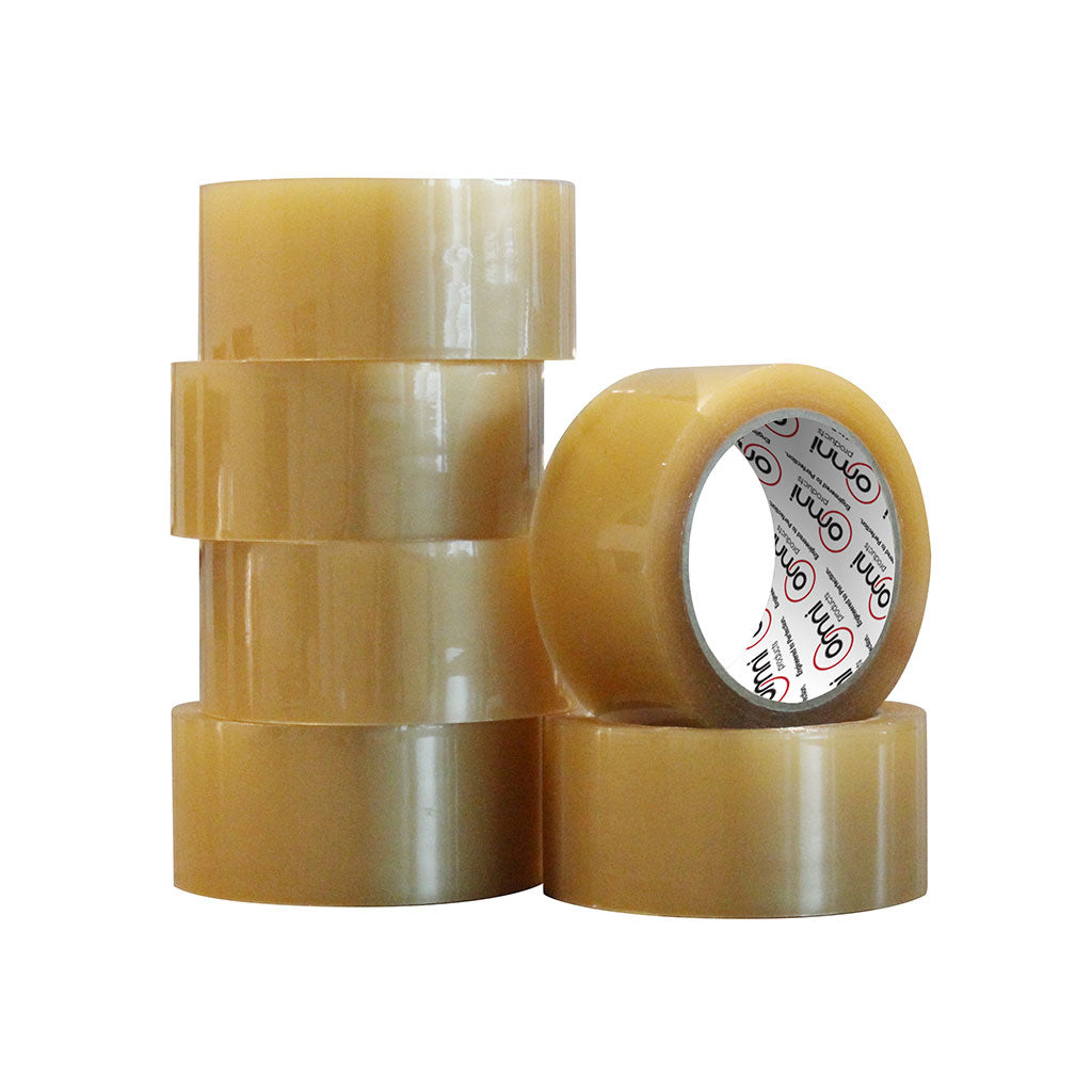 Packaging Tape Omni Hybrid Adhesive 72mm x 75m Clear - Omni Packaging 