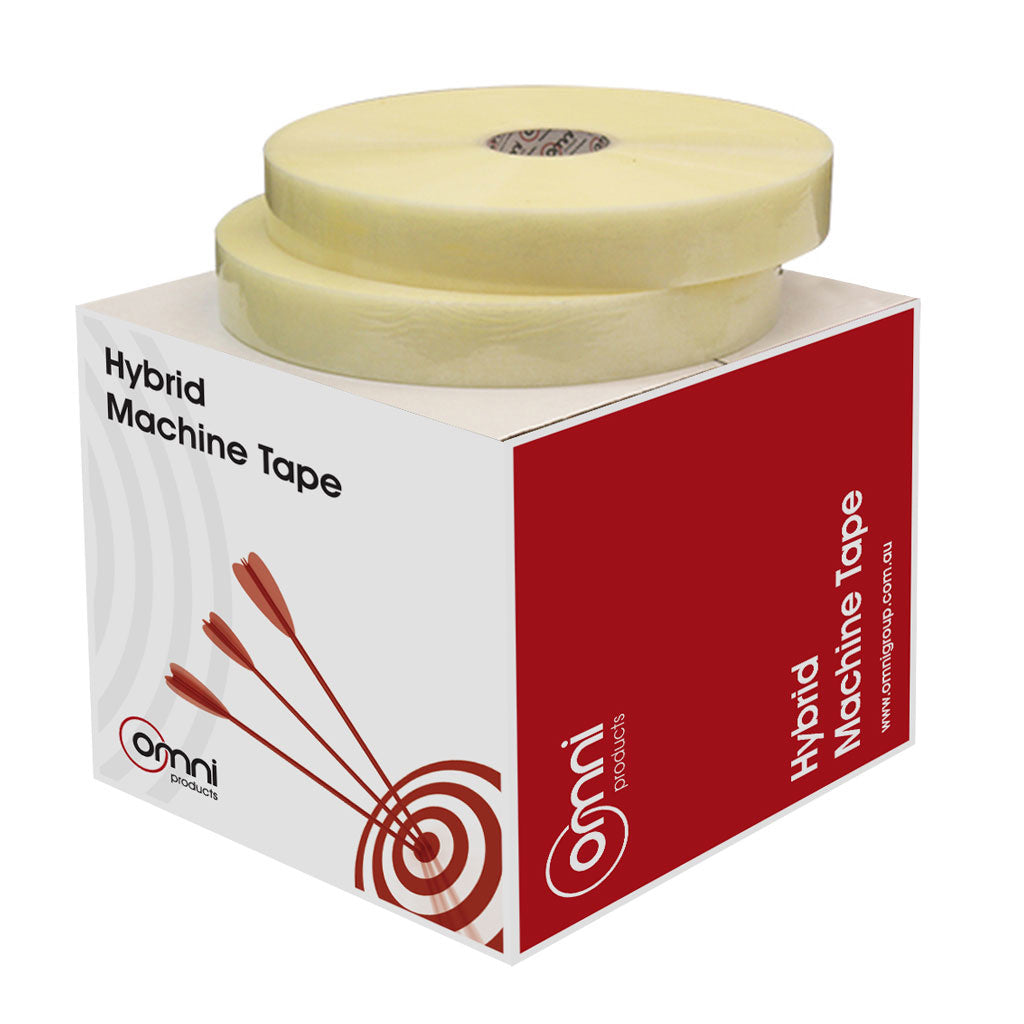 Machine Tape Omni Hybrid Adhesive 48mm x 1000m Clear - Omni Packaging 