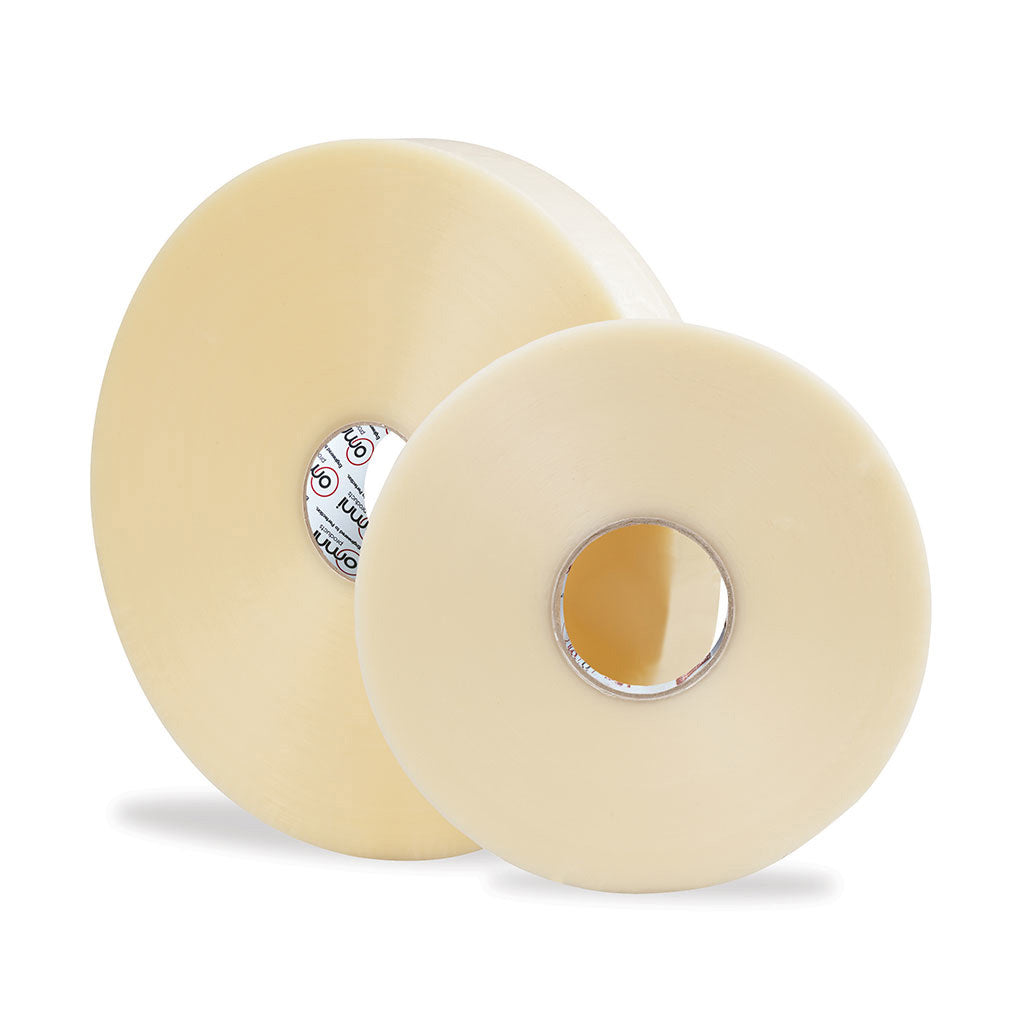Machine Tape Omni Hybrid Adhesive 72mm x 1000m Clear - Omni Packaging 