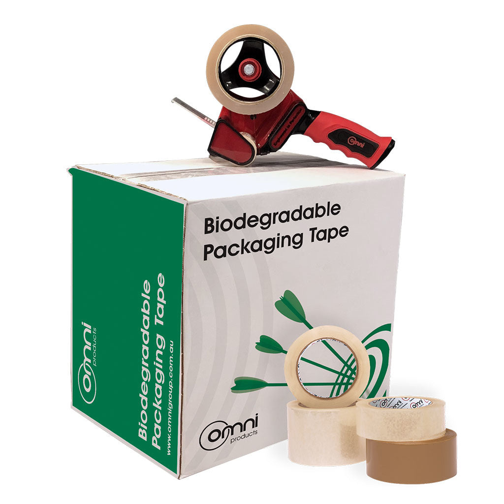 Biodegradable Packaging Tape Omni 48mm x 75m Clear - Omni Packaging 