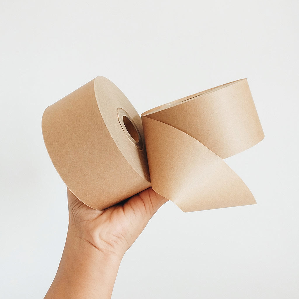 Water Activated Tape 70gsm Brown 48mm x 184m - Omni Packaging 