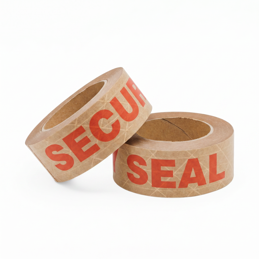 SECURITY SEAL Reinforced Gummed Tape Black on Brown 60mm x 92m