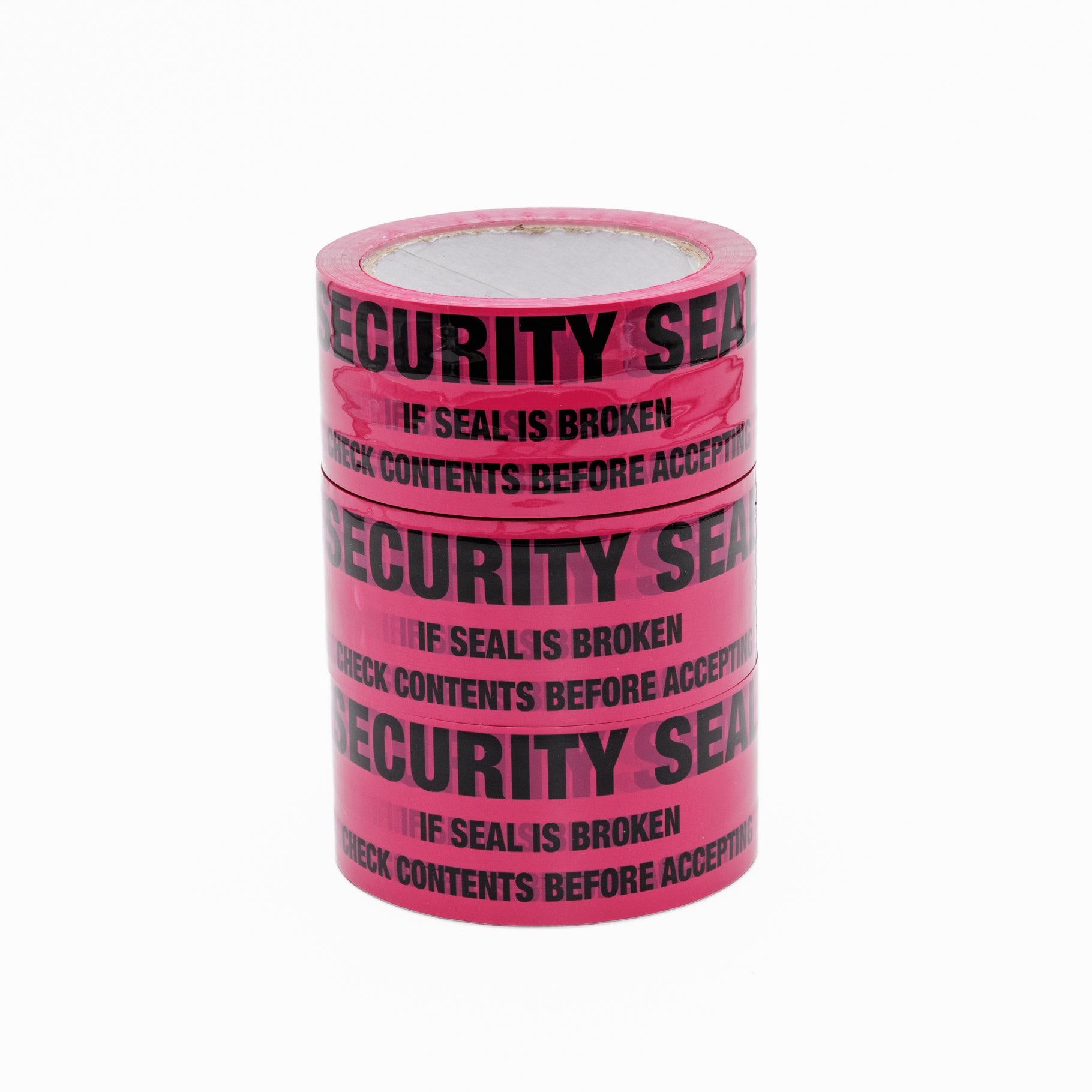 Security Seal Tape Omni PP 48mm x 66m Black/Pink - Omni Packaging 