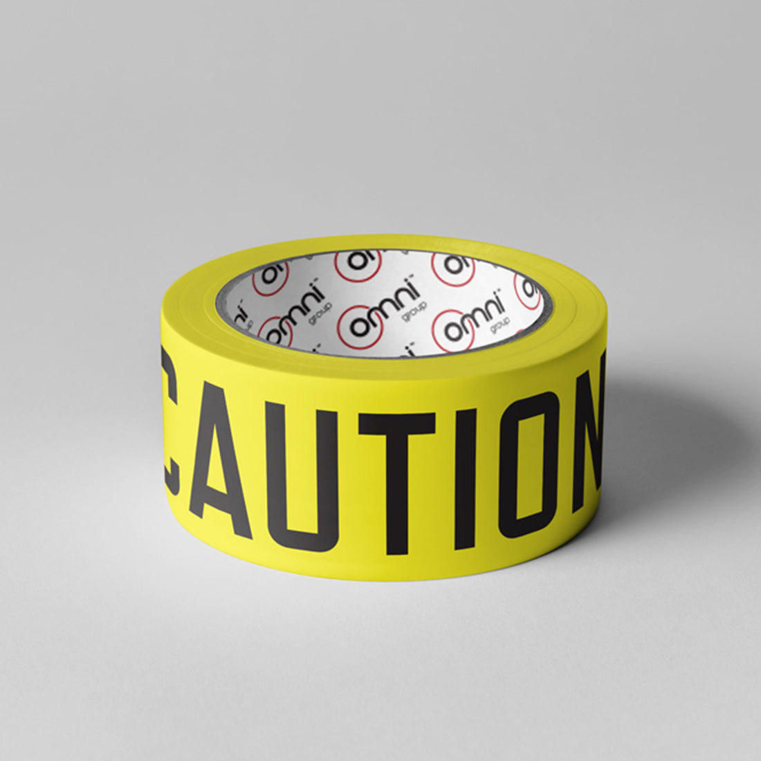 CAUTION ASBESTOS Tape PVC 48mm x 66m Black on Yellow - Omni Packaging 