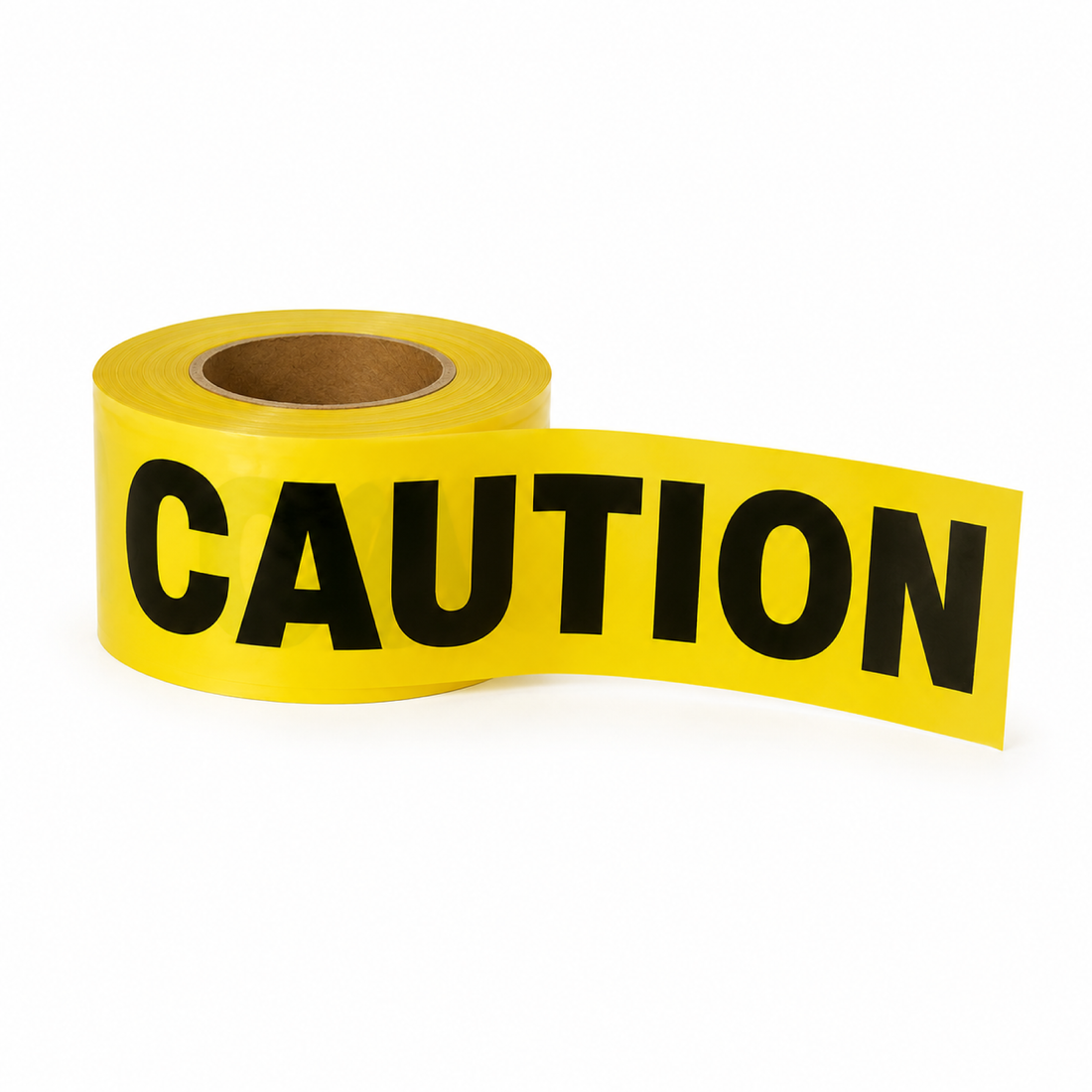 CAUTION Barrier Tape 72mm x 100m Black on Yellow - Omni Packaging 