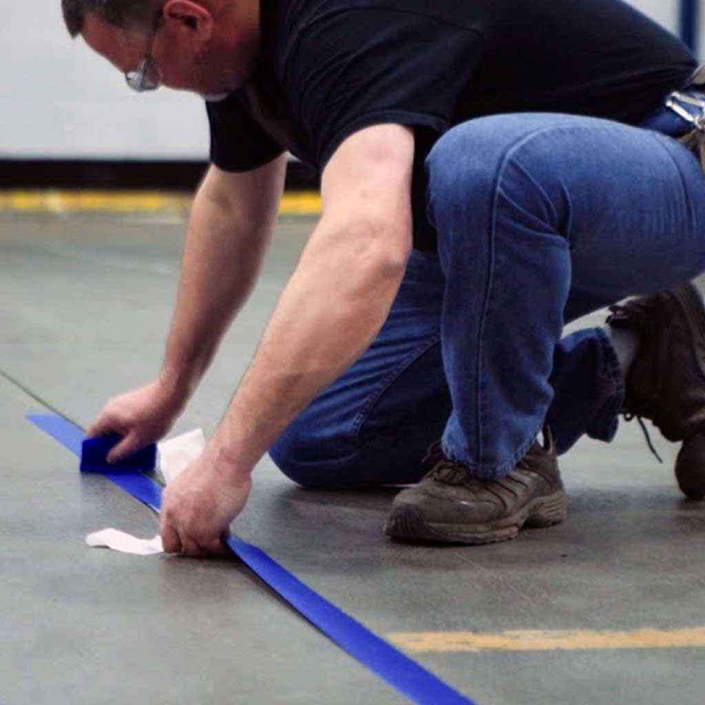 Blue Line Marking Tape Heavy Duty PVC 48mm x 33m - Omni Packaging 