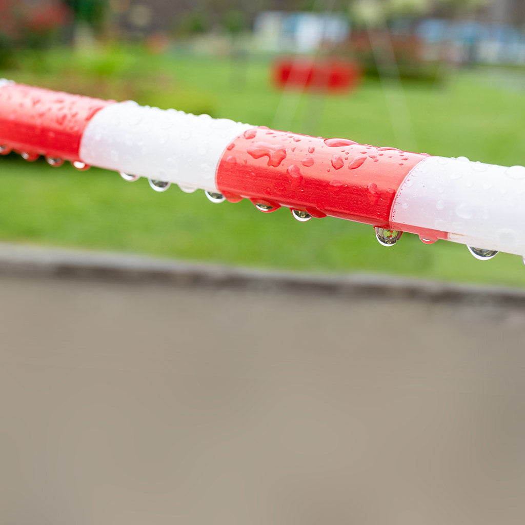 Barrier Tape Red and White Striped 72mm x 100m 24/ctn - Omni Packaging 
