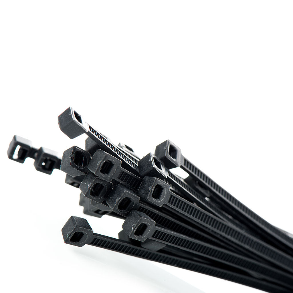 Cable Ties 300mm x 4.8mm Black 500/bundle - Omni Packaging 