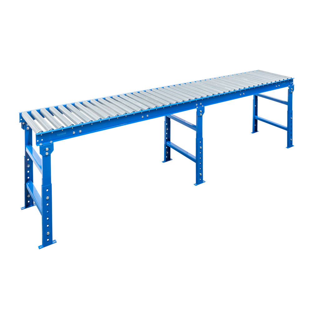 Gravity Steel Roller Conveyor 600mm W x 3.0m L (20 rollers, 150mm pitch)