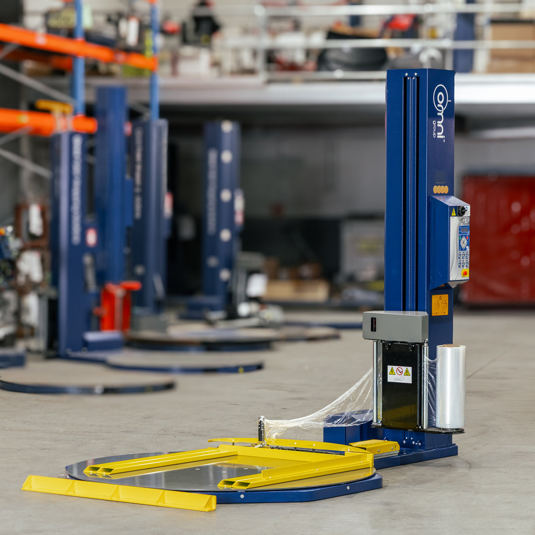 Pallet Wrapping Machine Omni Base Power Prestretch Supercut with 1800mm turntable - Omni Packaging 