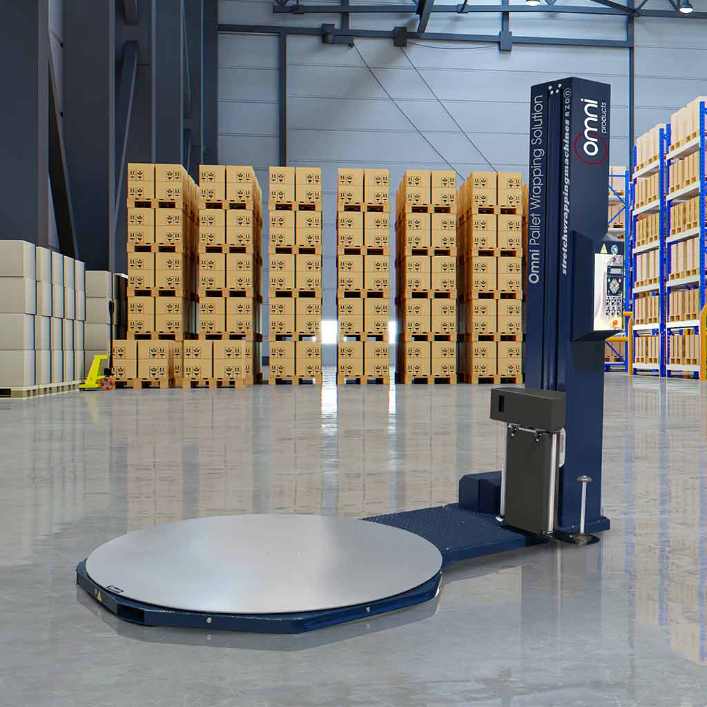 Pallet Wrapping Machine Omni Base Power Prestretch Heavy Duty - Omni Packaging 