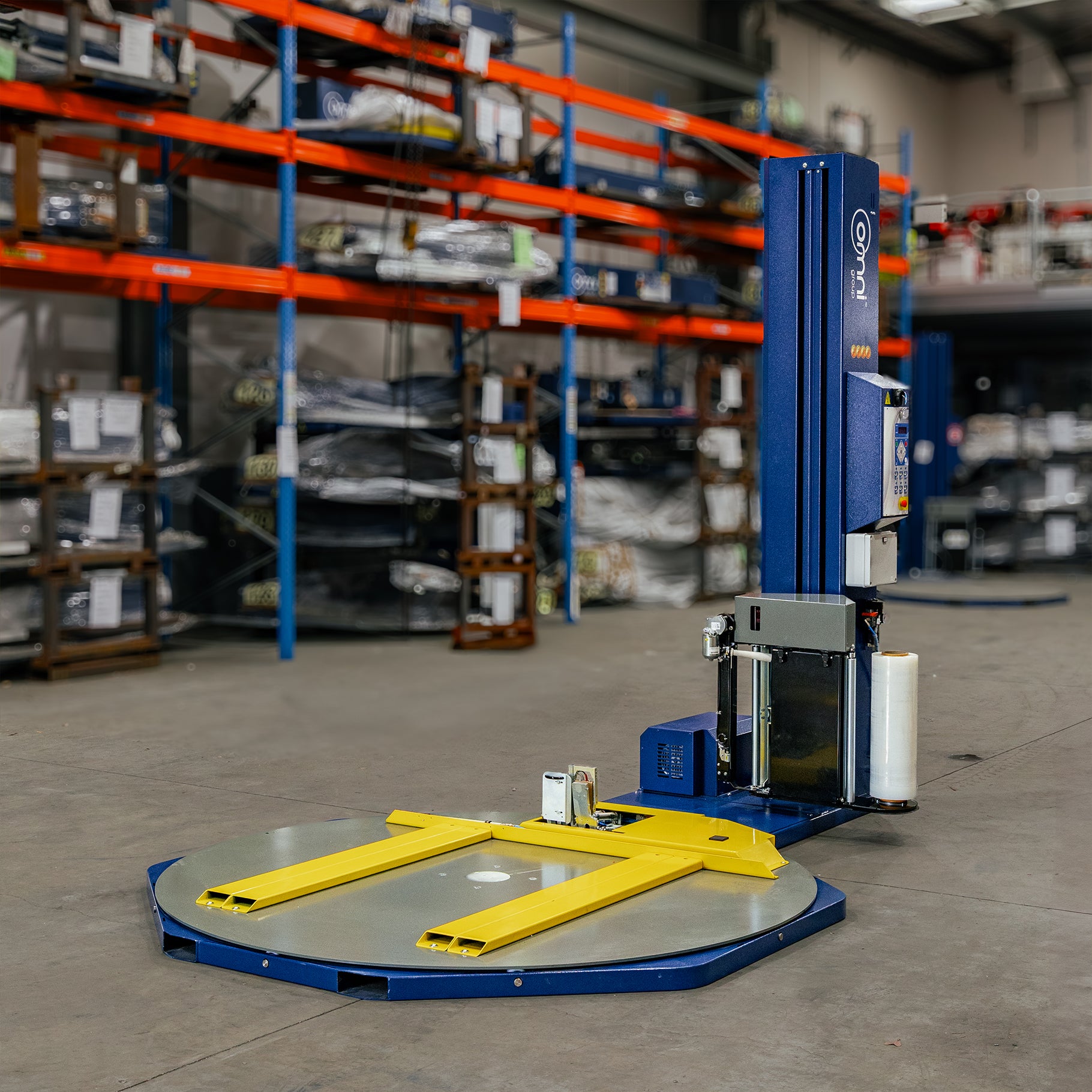 Pallet Wrapping Machine Omni SuperPlus Power Prestretch - Omni Packaging 