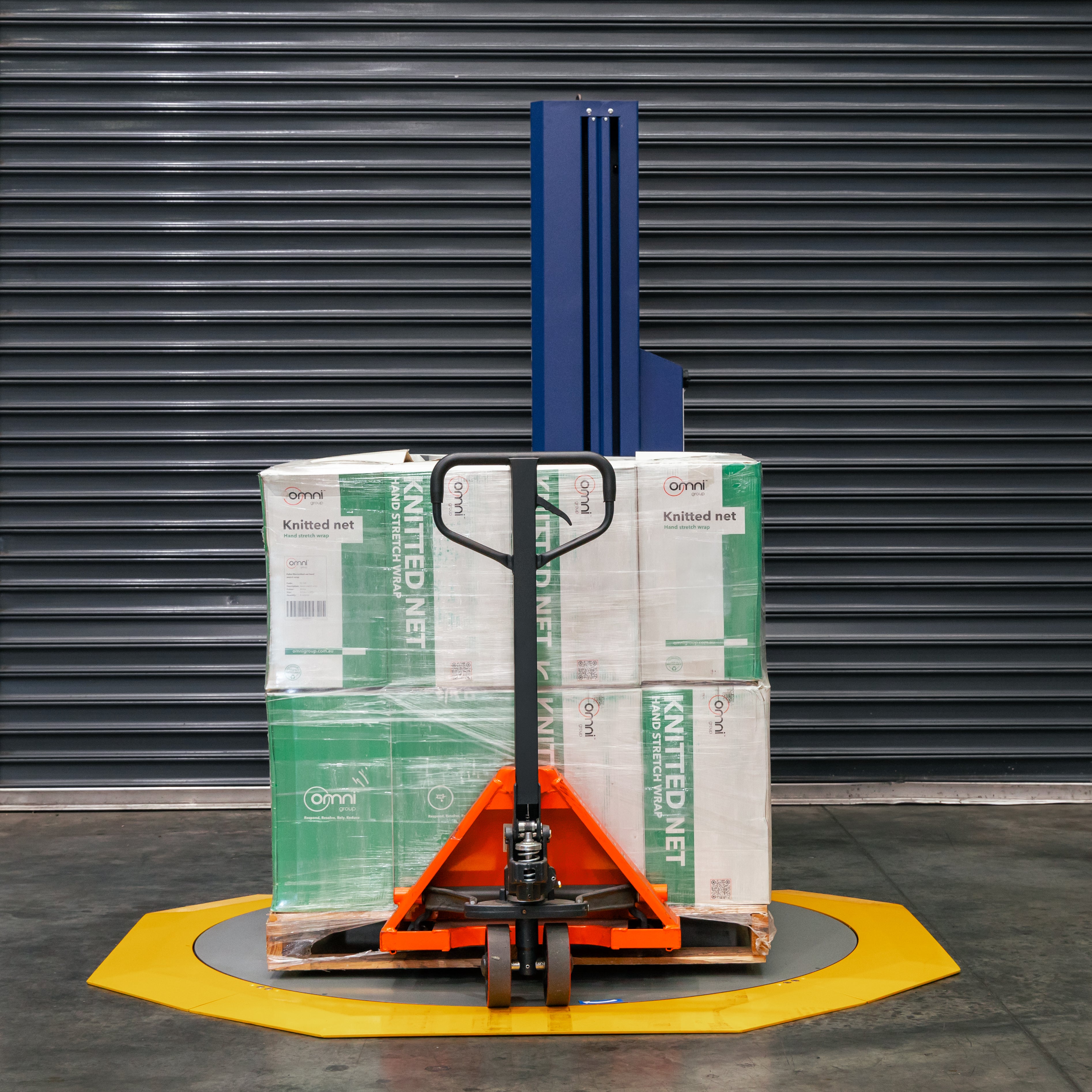 Pallet Wrapping Machine Omni Plana - Brake Stretch Carriage - Omni Packaging 
