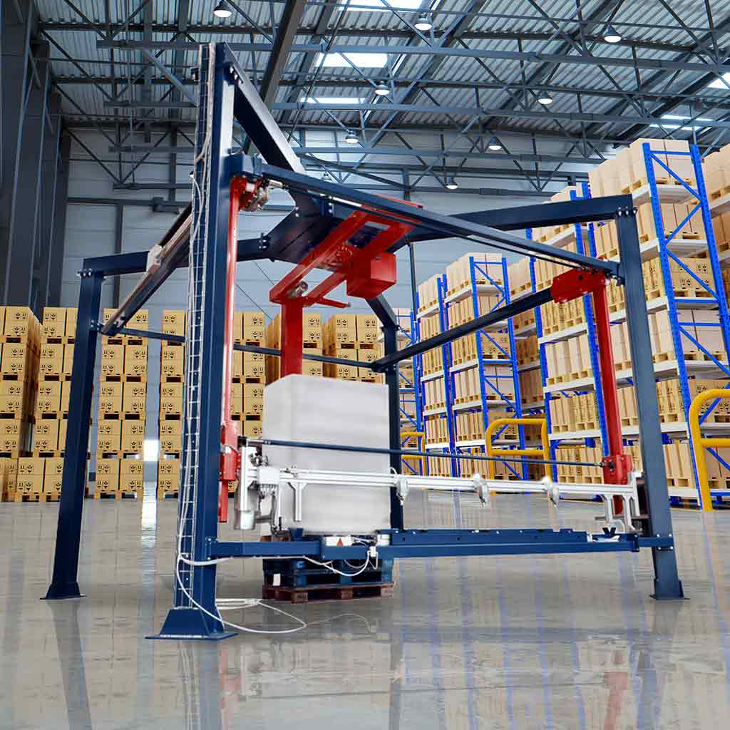Pallet Wrapping Machines Omni Triple Vertex X25 - Omni Packaging 