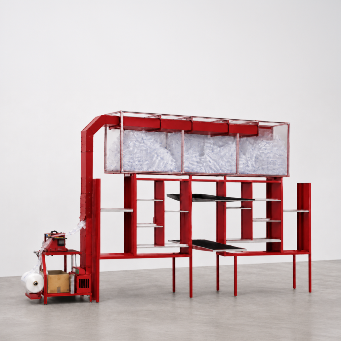 Overhead delivery System for AirFil Air Pillow Machine - Omni Packaging 