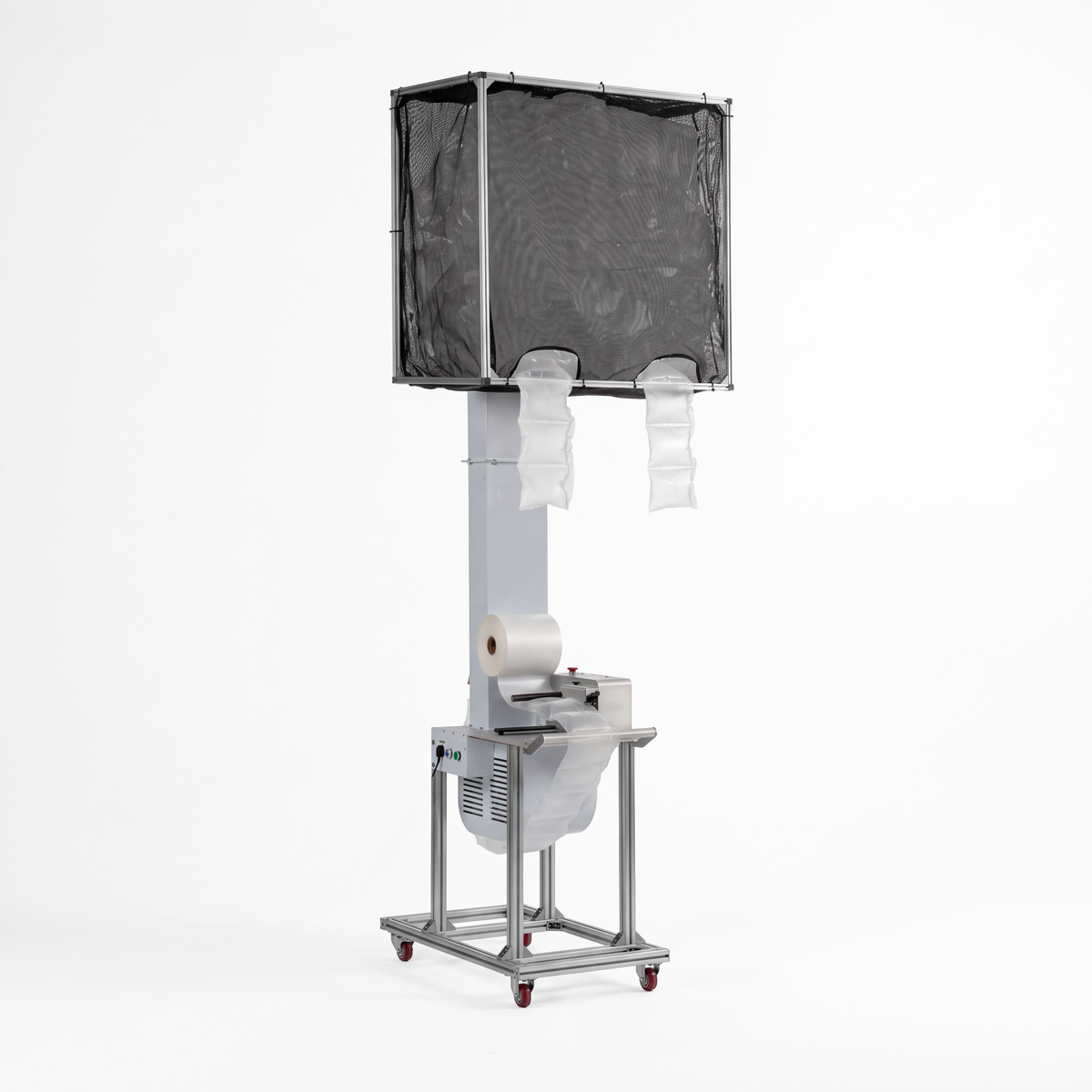 Overhead delivery System for AirFil Air Pillow Machine