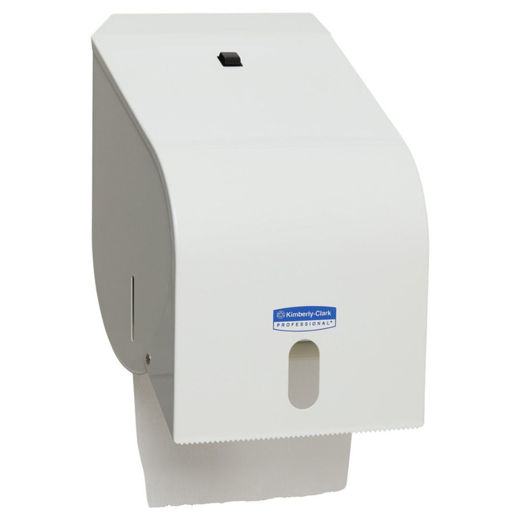 Hand Towel Dispenser White for 19cm Roll - Omni Packaging 