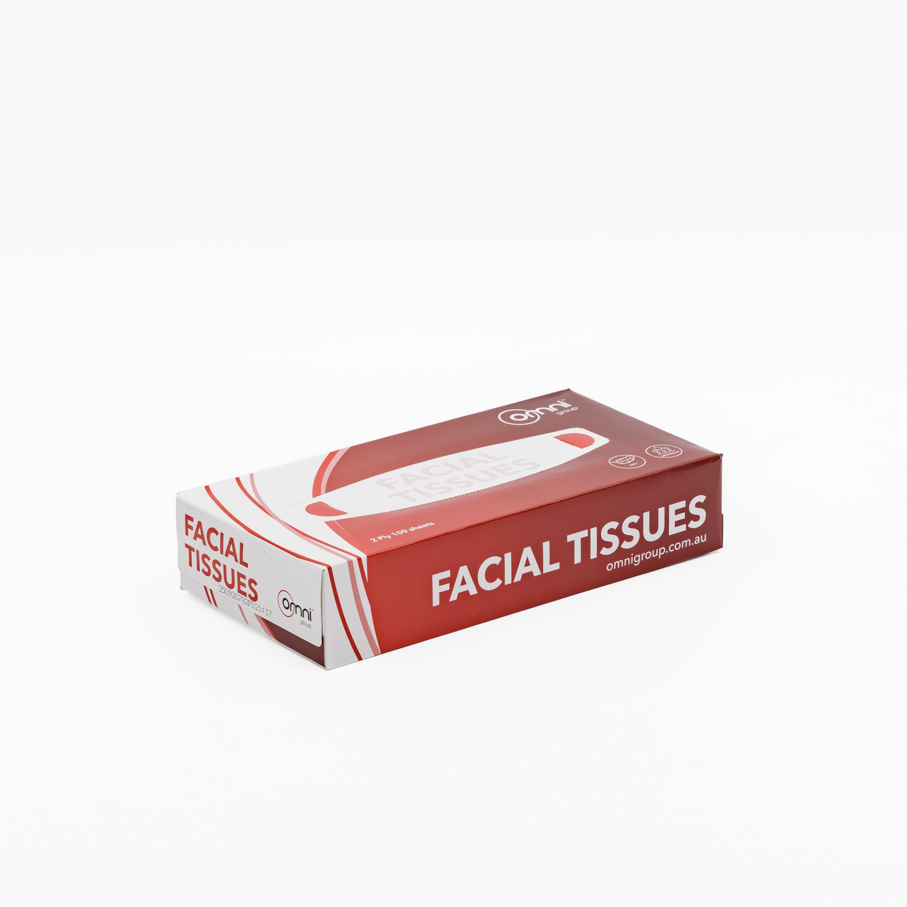 Facial Tissues 2 Ply 100 sheets 48 packs/ctn - Omni Packaging 