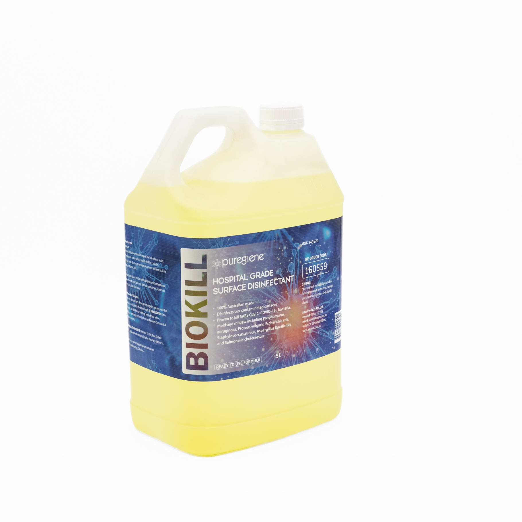 Puregiene Hospital Grade Disinfectant Biokill 5L - Omni Packaging 