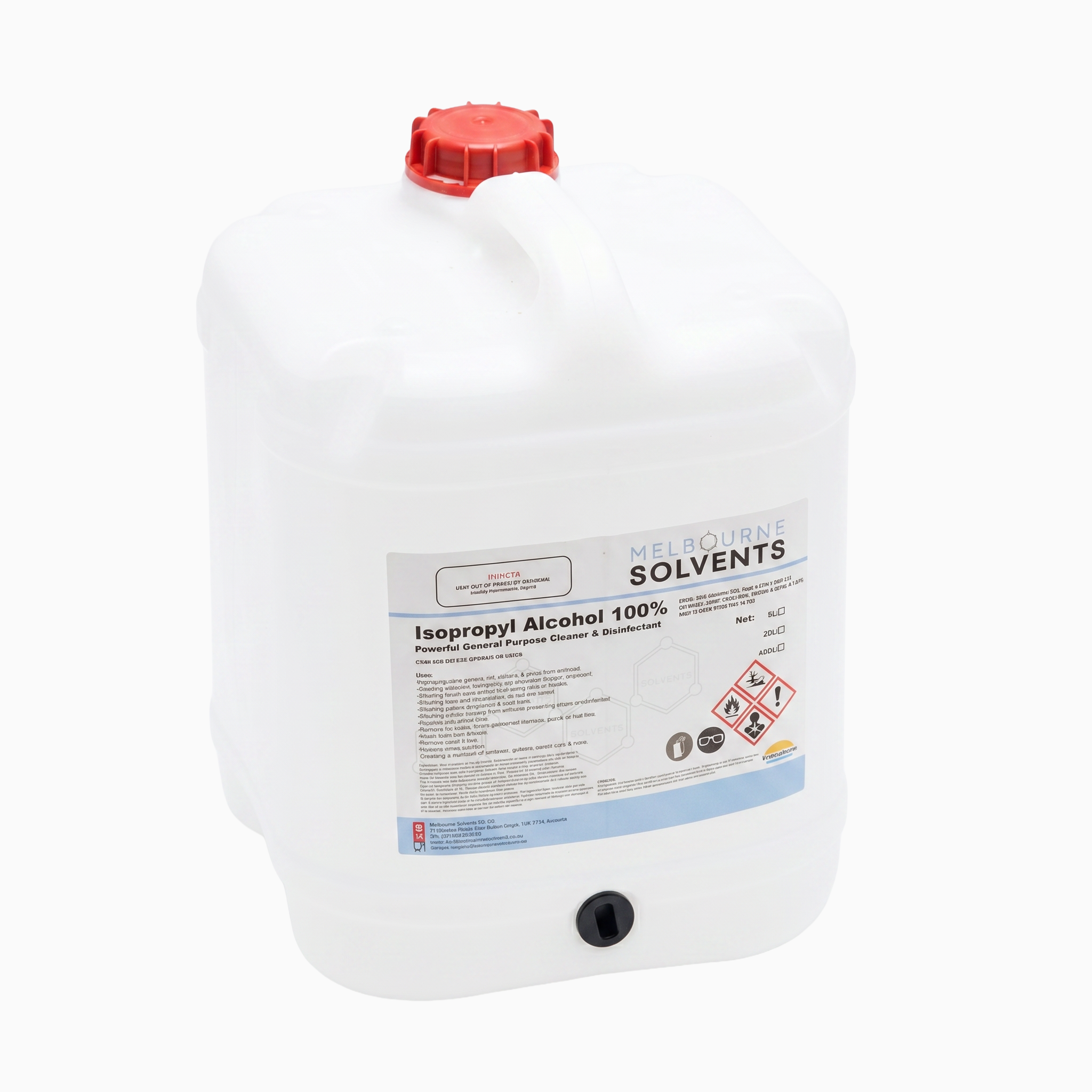 Isopropyl Alcohol IPA Isopropanol 100 Percent 20 Litre