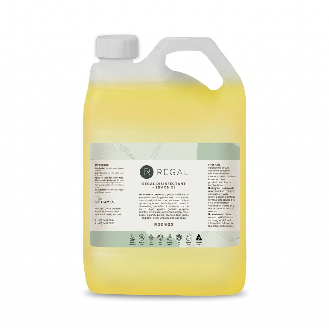 Regal Disinfectant 5L - Lemon - Omni Packaging 