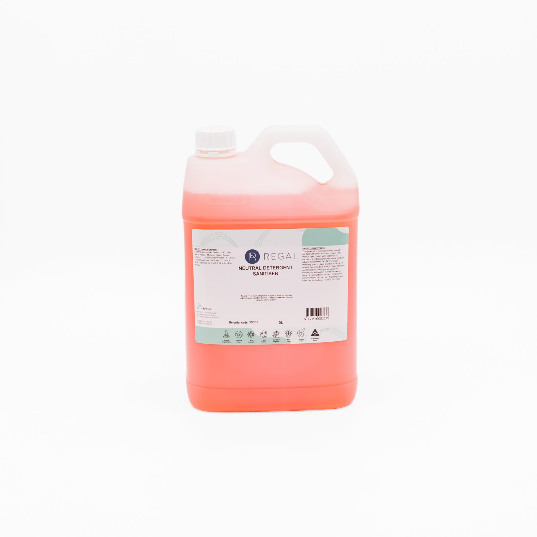 Regal Neutral Detergent Sanitiser 5L - Omni Packaging 