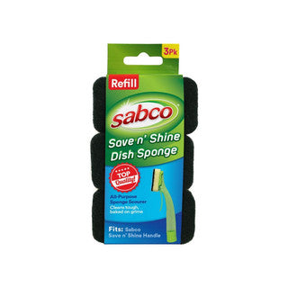 Sabco Trigger Dish Replacement Sponge 3/PK - Omni Packaging 