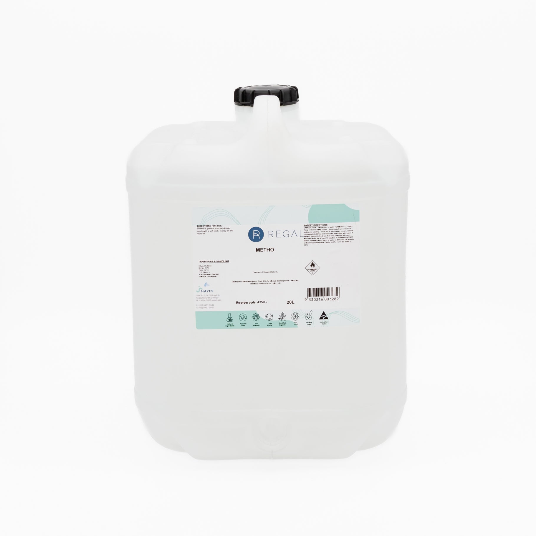 Methylated Spirits 20 Litre - Omni Packaging 