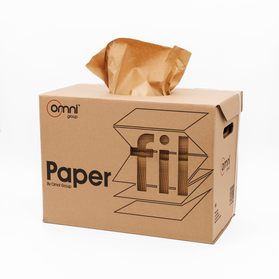Omni PaperFil™ Paper Void Fill in Dispenser Box - 380mm x 310m - 80gsm - Omni Packaging 