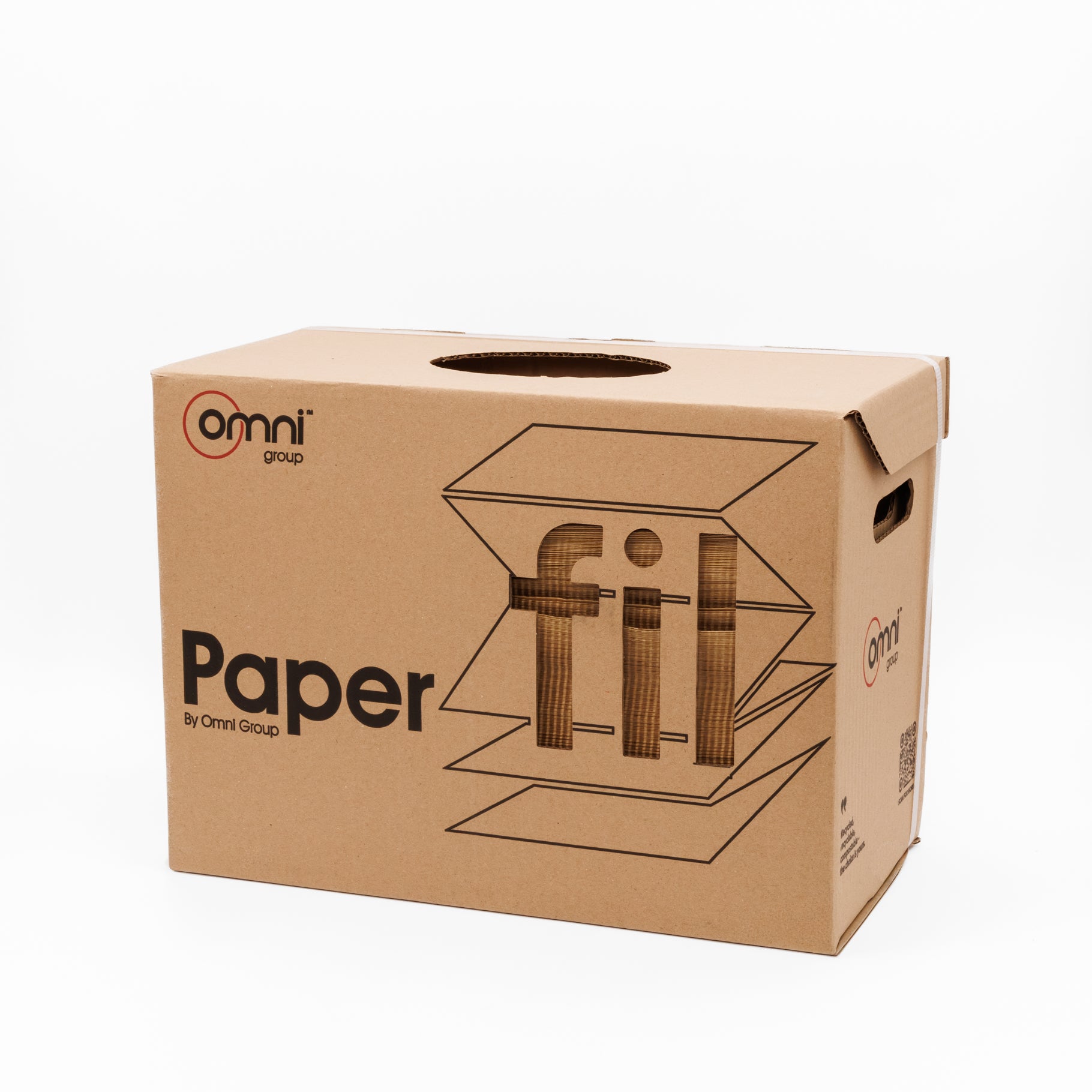 Omni PaperFil™ Paper Void Fill in Dispenser Box - 380mm x 310m - 80gsm - Omni Packaging 