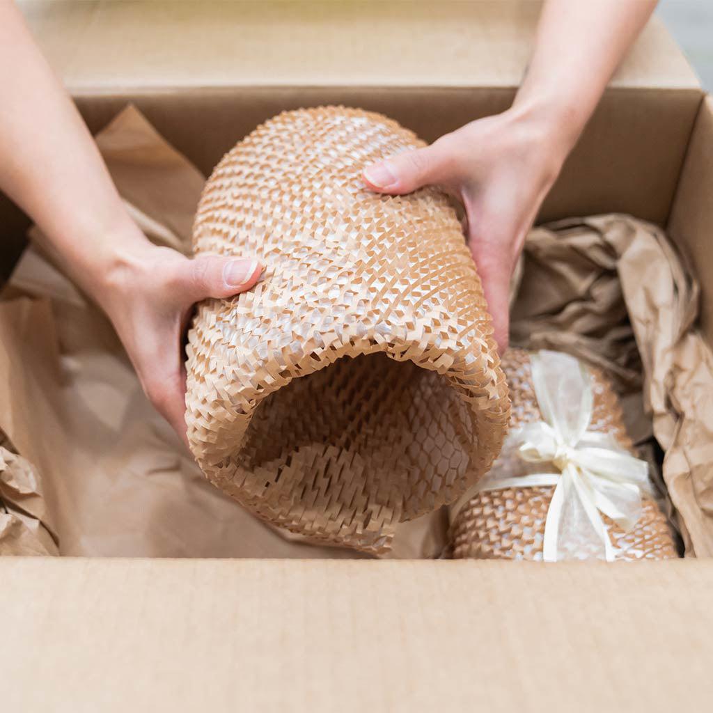 Motorised Honeycomb Wrapping Paper Dispenser - Omni Packaging 