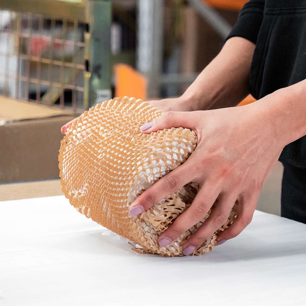 Motorised Honeycomb Wrapping Paper Dispenser - Omni Packaging 
