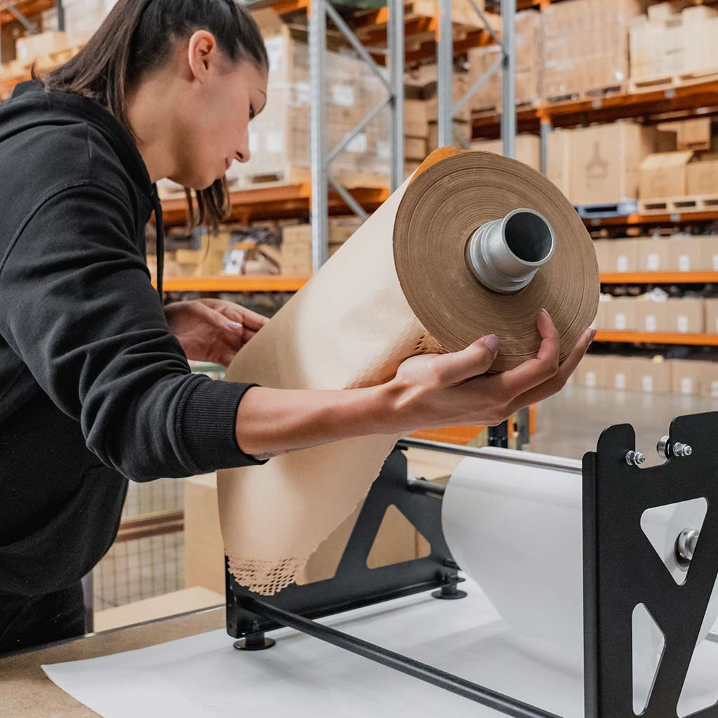 Honeycomb Wrapping Paper Dispenser Dual Roll - Omni Packaging 