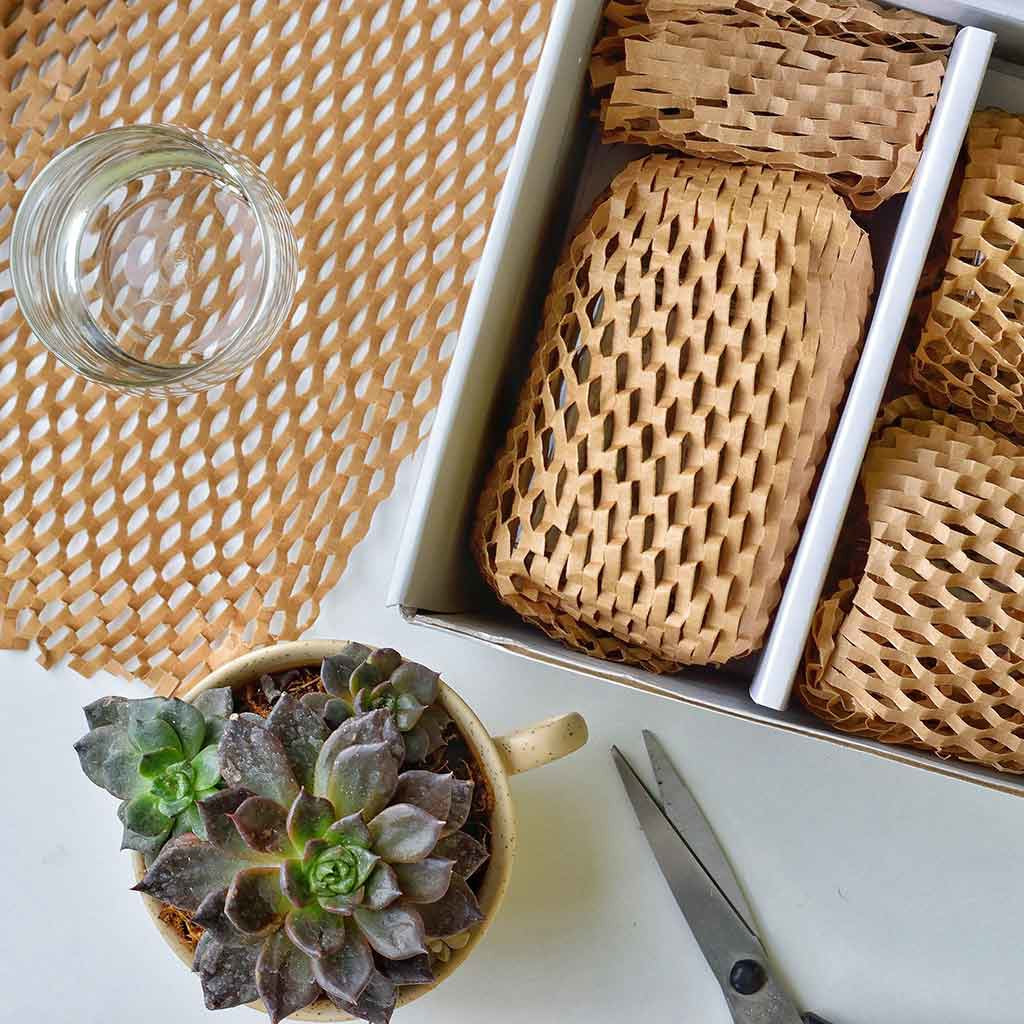 Brown Honeycomb Wrapping Paper 508mm x 250m (420m expanded) x 80gsm - Omni Packaging 